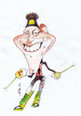 Cartoon: Ivica Kostelic (small) by zed tagged ivica,kostelic,croatia,zagreb,sport,alpine,skiing,slalom,world,cup,champion,portrait,caricature