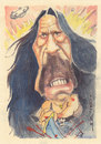 Cartoon: Machete (small) by zed tagged danny,trejo,usa,actor,movie,hollywood,film,portrait,caricature