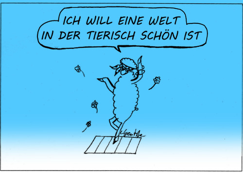 Cartoon: Tanz der Liebe (medium) by cris tagged tiere