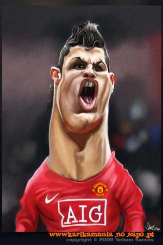 Cartoon: Cristiano Ronaldo caricature (medium) by Caricaturas tagged cristiano,ronaldo,caricature,manchester,united,portugal