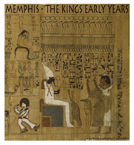 Cartoon: memphis-the kings early years (medium) by schmidibus tagged king,rock,and,roll,memphis,elvis,presley,weltstar,unsterblich,of,kings,ägypten