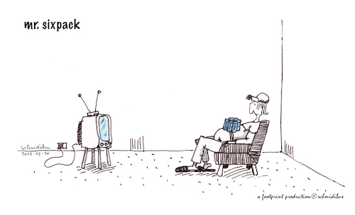 Cartoon: mr. sixpack (medium) by schmidibus tagged sixpack,beer,lifestyle