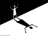 Cartoon: shadow smiling (small) by schmidibus tagged schwarz,weiß,schatten,lachen