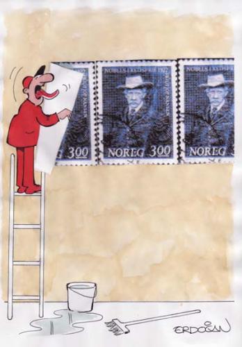 Cartoon: Stamps (medium) by ERDOGAN tagged stamps