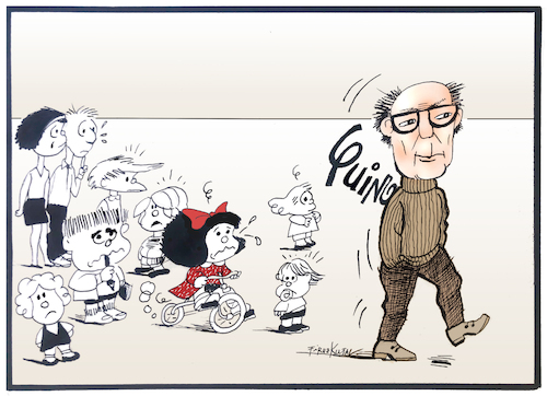 Cartoon: I miss Quino (medium) by firuzkutal tagged cartoon,cartoonist,quino,homour,cartoon,cartoonist,quino,homour