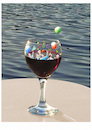 Cartoon: Cheers (small) by firuzkutal tagged wine,life,enjoy,relaxation,relax,weekend,happy