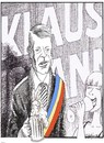 Cartoon: Romanian President Klaus Iohanns (small) by firuzkutal tagged romania firuz kutal etnic germany german klaus iohanns werner president octoberfest election winning wins