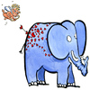 Cartoon: Amore (small) by Frits Ahlefeldt tagged love,elephant,valentine,heart,cartoon,hikingartist