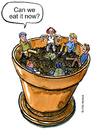 Cartoon: everybody talks about Growth... (small) by Frits Ahlefeldt tagged business,growth,investment,profit,startup,group,sprout,investing,pot,people,europe