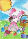 Cartoon: Kitty or Easterbunny (small) by Metalbride tagged katze