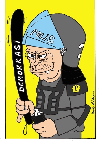 Cartoon: polis erdogan (medium) by kader altunova tagged polis,occupy,türkiye,türkei,erdogan