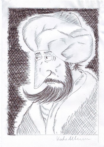 Cartoon: sultan (medium) by kader altunova tagged osmanisch,saray,sultan
