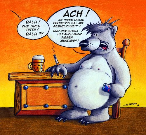 Cartoon: Balu (medium) by Jupp tagged dschungelbuch,balu,mogli,jupp,cartoon