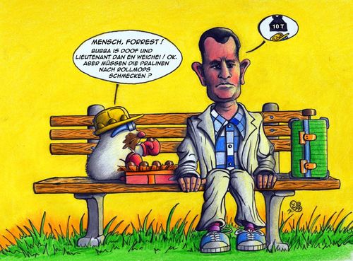 Cartoon: Maulwurf Forrest Gump (medium) by Jupp tagged maulwurf,mole,forrest,gump,film,kino,cinema,jupp,cartoon