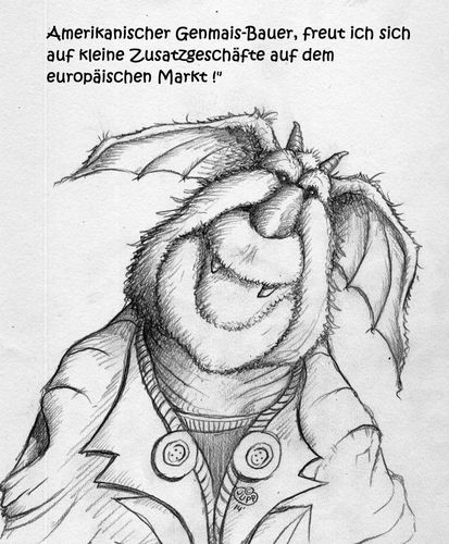 Cartoon: Teufels-Bauer (medium) by Jupp tagged mais,bauer,genmais,genmanipuliert,europa