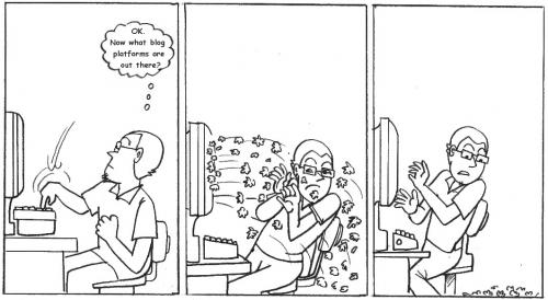 Cartoon: Secret Life of Bloggers - 13 (medium) by sriks6711 tagged slob,comic,strip,blogging,life