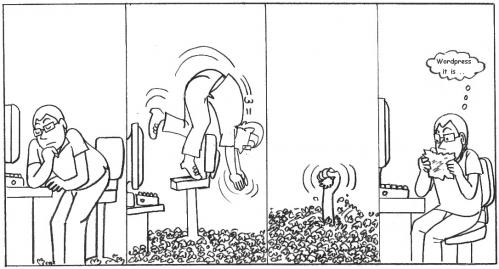 Cartoon: Secret Life of Bloggers - 14 (medium) by sriks6711 tagged slob,comic,strip,blogging,life