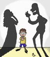 Cartoon: Domestic violence (small) by yara tagged domestic,violence