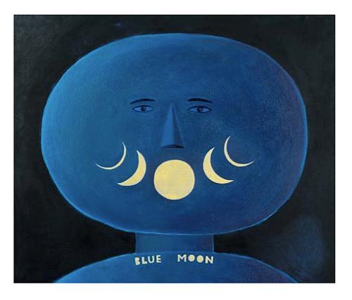 Cartoon: Blue Moon (medium) by Jiri Sliva tagged blues,music,moon