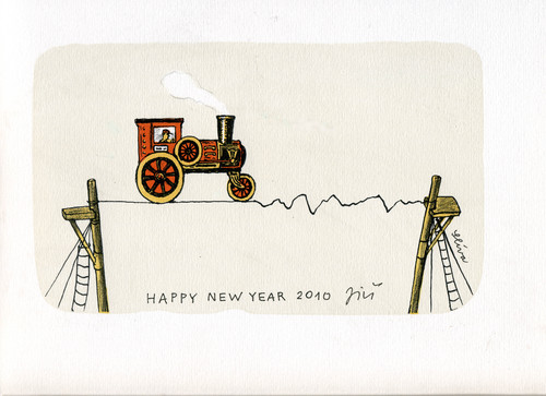 Cartoon: Happy New Year 2010 (medium) by Jiri Sliva tagged 2010,new,year