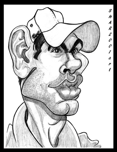 Cartoon: Andy Roddick (medium) by shar2001 tagged roddick,andy,caricature,usa,tennis