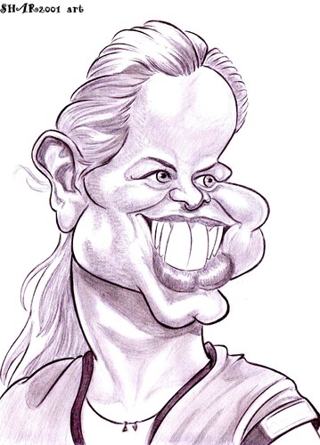 Cartoon: Kim Clijsters (medium) by shar2001 tagged clijsters,kim,caricature