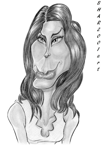 Cartoon: Teri Hatcher (medium) by shar2001 tagged caricature,scan,teri,hatcher