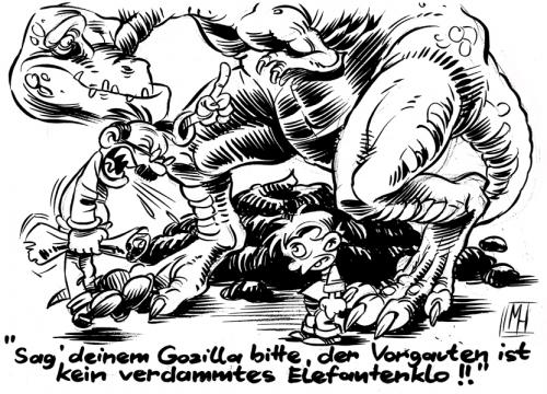 gozilla de herr Gesangsverein | Naturaleza Cartoon | TOONPOOL