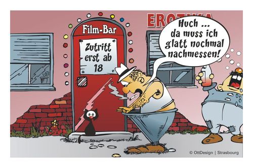 Cartoon: Film-Bar (medium) by BARHOCKER tagged 18,ab,eintritt,bar,film
