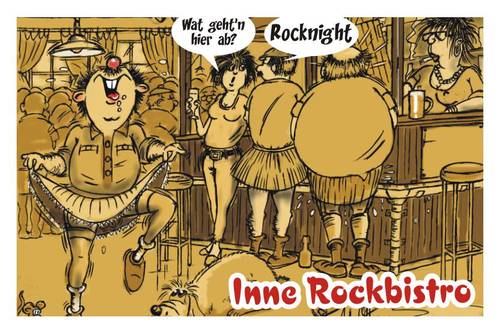Cartoon: Im Rockcafe (medium) by BARHOCKER tagged rockcafe,pub,bistro,musik,tanz
