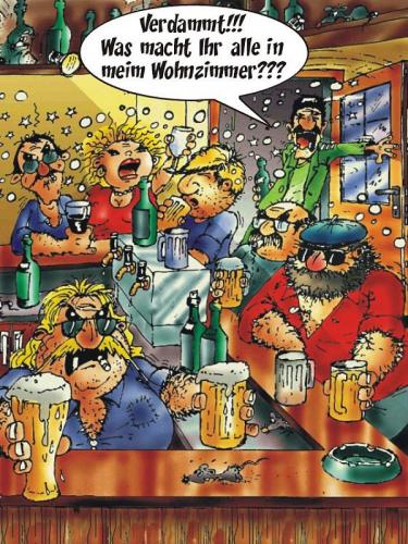 Cartoon: Mein Wohnzimmer (medium) by BARHOCKER tagged wohnzimmer,bar,kneipe,uwe,ott,ottdesign,barhocker