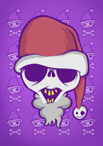 Cartoon: Christmas Skull (medium) by Playa from the Hymalaya tagged christmas,weihnachten,xmas,santa,claus,weihnachtsmann,skull,schädel,totenschädel