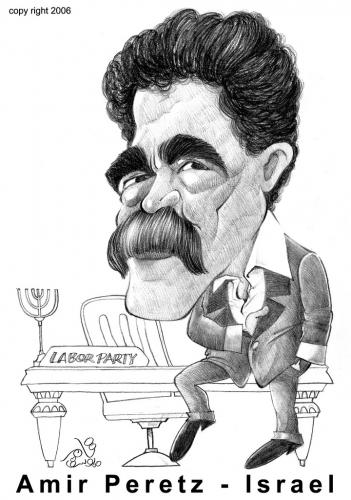 Cartoon: Amir Peretz (medium) by tamer_youssef tagged amir,peretz,israel,cartoon,caricature,portrait,illustration,pencil,art,sketch,tamer,youssef,egypt,usa