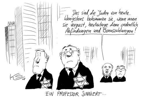 Cartoon: Abfindungen (medium) by Stuttmann tagged hans,werner,sinn,abfindungen,boni,bankmanager,iwf,juden,jüdisch,antisemitismus,hans werner sinn,sinnieren,abfindungen,boni,bonus,manager,bankmanager,ifo,iwf,juden,antisemitismus,antisemit,drittes reich,konzentrationslager,professor,jude,gehalt,gehälter,lohn,verdienst,bank,banken,hans,werner,sinn,drittes,reich