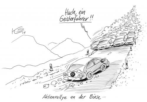 Cartoon: Aktienrallye (medium) by Stuttmann tagged vw,aktie,volkswagen,porsche,dax,börse,charts,aktien,börse,aktienkurs,dax,aktienmarkt,volkswagen,vw,porsche,charts,geisterfahrer,verkehr