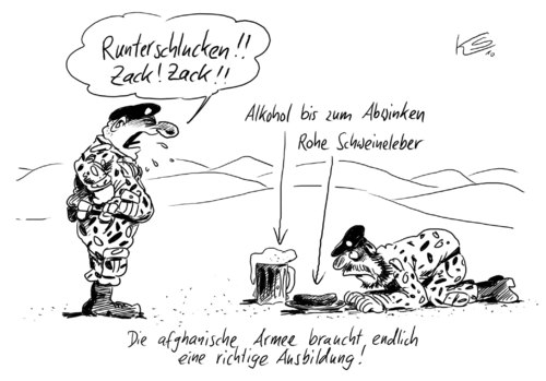Cartoon: Ausbildung (medium) by Stuttmann tagged bundeswehr,ausbildung,skandal,bundeswehr,ausbildung,skandal,militär,verteidigung,soldaten,krieg