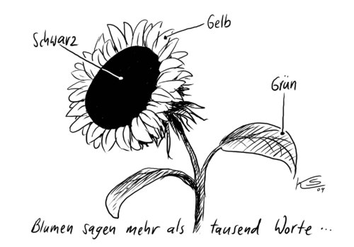 Cartoon: Blumen (medium) by Stuttmann tagged bündnis,90,grüne,schwarzgelb,grün,koalitionen,bündnis 90,grüne,schwarzgelb,grün,koalitionen,bündnis,90