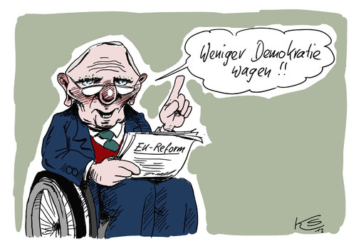 Cartoon: EU-Reform (medium) by Stuttmann tagged schäuble,eu,reform,demokratie