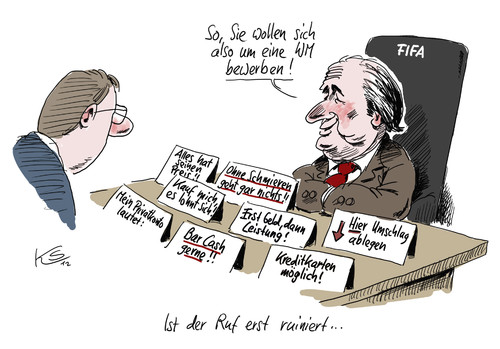 Cartoon: FIFA (medium) by Stuttmann tagged fifa,blatter,fußball