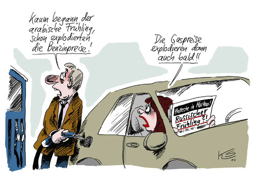 Cartoon: Gaspreise (medium) by Stuttmann tagged russland,putin,medwedew,russlandwahl,gaspreise