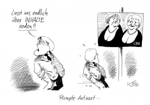 Cartoon: Inhalte (medium) by Stuttmann tagged cdu,wahlkampf,plakate,wahlen,angela,merkel,vera,lengsfeld,steinmeier,spd,cdu,wahlkampf,wahl,wahlen,angela merkel,frank walter steinmeier,plakate,plakat,werbekampagne,werbung,inhalte,busen,vera lengsfeld,spd,angela,merkel,frank,walter,steinmeier,vera,lengsfeld