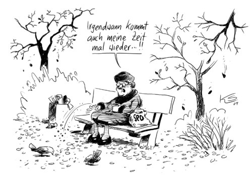 Cartoon: Irgendwann... (medium) by Stuttmann tagged spd,parteitag,dresden,spd,parteitag,dresden,parteien,partei