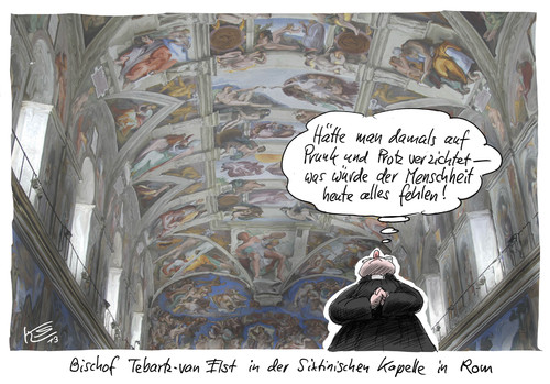 Cartoon: Kapelle (medium) by Stuttmann tagged kirche,tebartz,van,elst,bischof