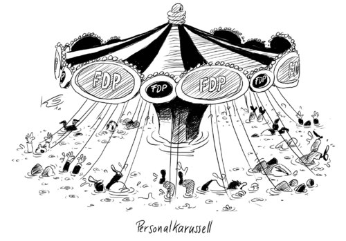 Cartoon: Karussell (medium) by Stuttmann tagged karussell,fdp,karussell,fdp
