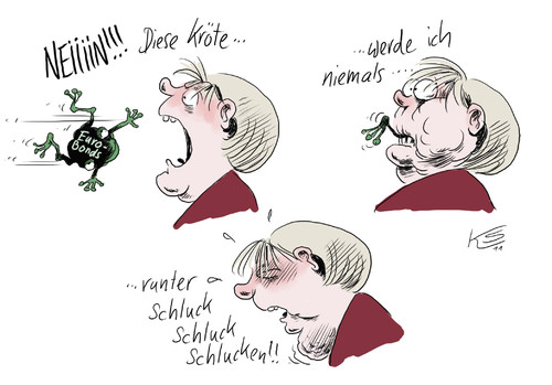 Cartoon: Kroete (medium) by Stuttmann tagged kröte,merkel