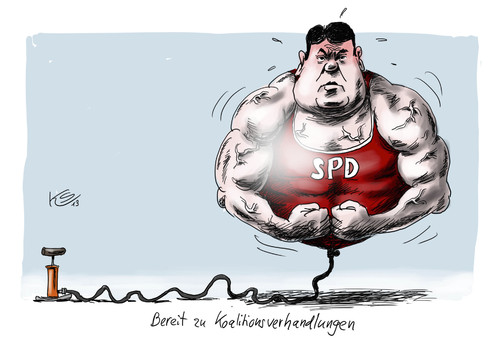 Cartoon: Luft (medium) by Stuttmann tagged große,koalition,gabriel