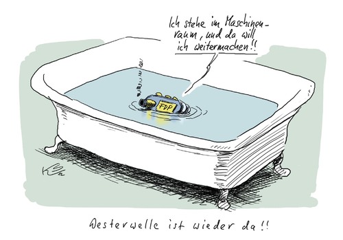 Cartoon: Maschinenraum (medium) by Stuttmann tagged fdp,westerwelle