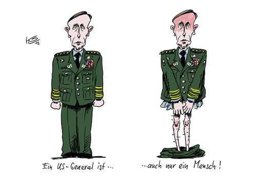 Cartoon: Mensch (medium) by Stuttmann tagged general,petraeus,cia,paula,broadwell