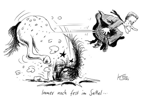 Cartoon: Sattel (medium) by Stuttmann tagged sattel,pferd,fdp,westerwelle,sattel,pferd,fdp,westerwelle
