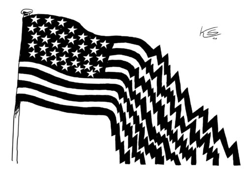 Cartoon: Stripes (medium) by Stuttmann tagged usa,haushaltsdefizit,schulden,obama
